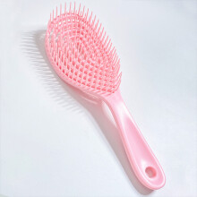 (3100-Pink) Hair Scalp Massage Comb Hair Brush Anti-static Wet Dry Curly Detangler Hairbrush Nylon Salon Hair Styling Tools for Women Men
