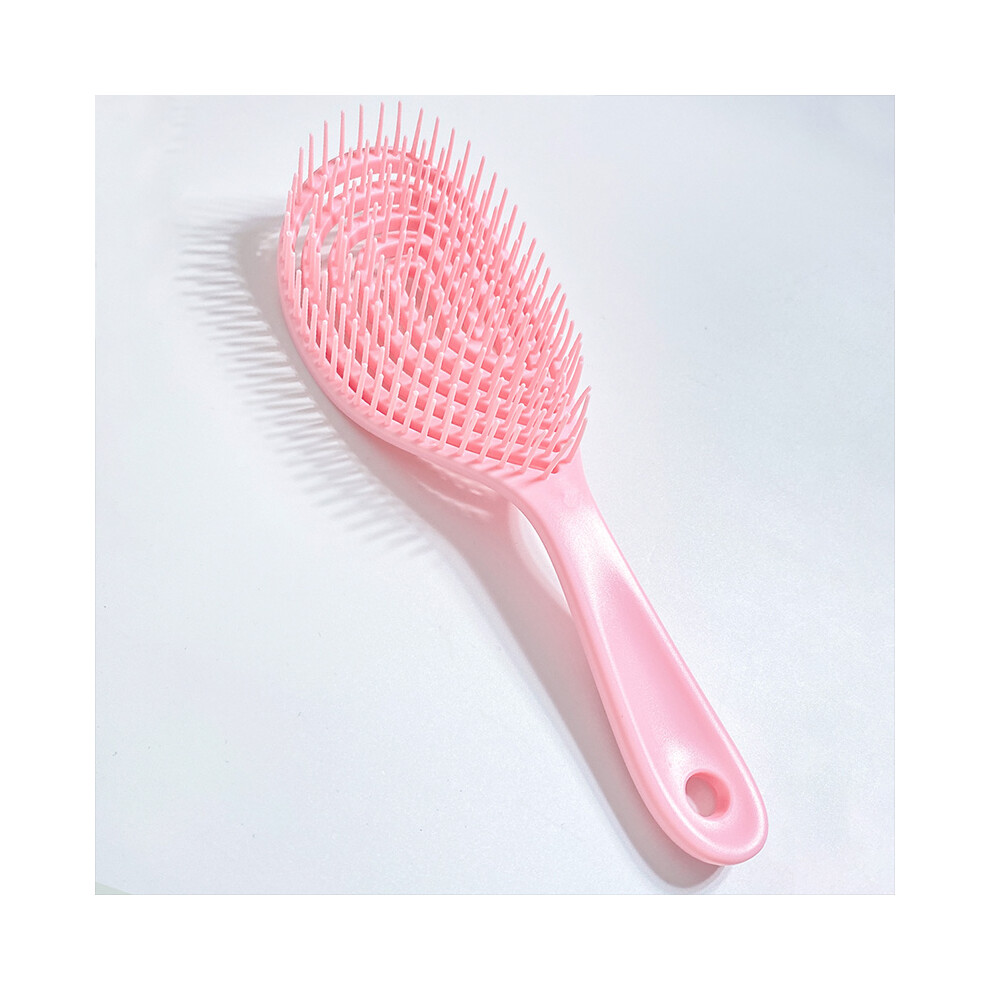 (3100-Pink) Hair Scalp Massage Comb Hair Brush Anti-static Wet Dry Curly Detangler Hairbrush Nylon Salon Hair Styling Tools for Women Men