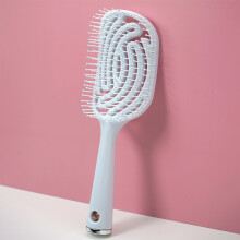 (M35-Blue) Hair Scalp Massage Comb Hair Brush Anti-static Wet Dry Curly Detangler Hairbrush Nylon Salon Hair Styling Tools for Women Men