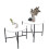 URBN Living (White) 2-Pcs Round Wooden Nesting End Coffee & Side Table 1