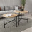 URBN Living (Pine) 2-Pcs Round Wooden Nesting End Coffee & Side Table 3