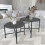 URBN Living (Anthracite) 2-Pcs Round Wooden Nesting End Coffee & Side Table 3