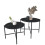 URBN Living (Black Marble) 2-Pcs Round Wooden Nesting End Coffee & Side Table 1