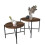 URBN Living (Burnt Oak ) 2-Pcs Round Wooden Nesting End Coffee & Side Table 1