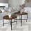 URBN Living (Burnt Oak ) 2-Pcs Round Wooden Nesting End Coffee & Side Table 3