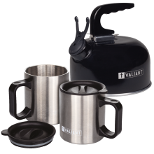 Valiant Camping Kettle & Insulated Mug Set
