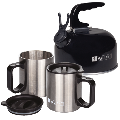 Valiant Valiant Camping Kettle & Insulated Mug Set