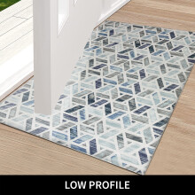 (ZARA, 40cm x 60cm ( 1 ft 4" x 2 ft)- Small Door Mat) Non Slip Area Rugs Printed Geometric Carpets Mats