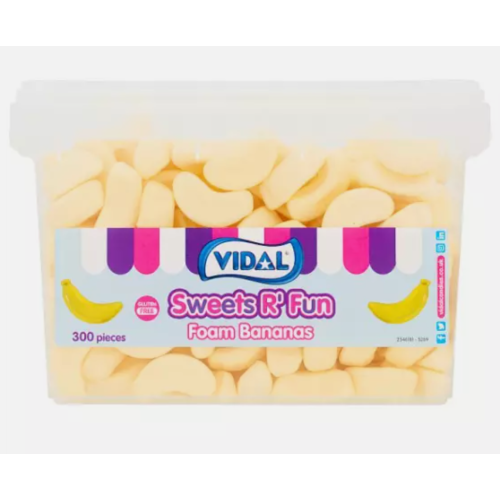 Vidal Foam Bananas Tub 300 Pieces