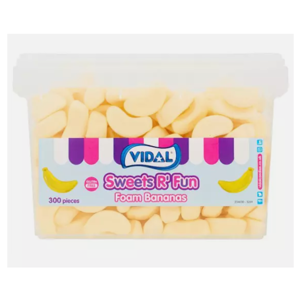 Vidal Foam Bananas Tub 300 Pieces