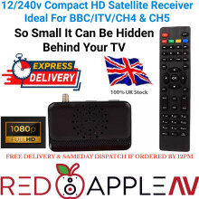 Ultra Compact Full HD 12/240v Satellite Receiver Ideal BBC ITV CH4 & CH5