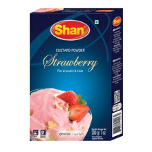 (3 x Strawberry Custard Powder	) Shan Vanilla, Banana, Strawberry Custard powder