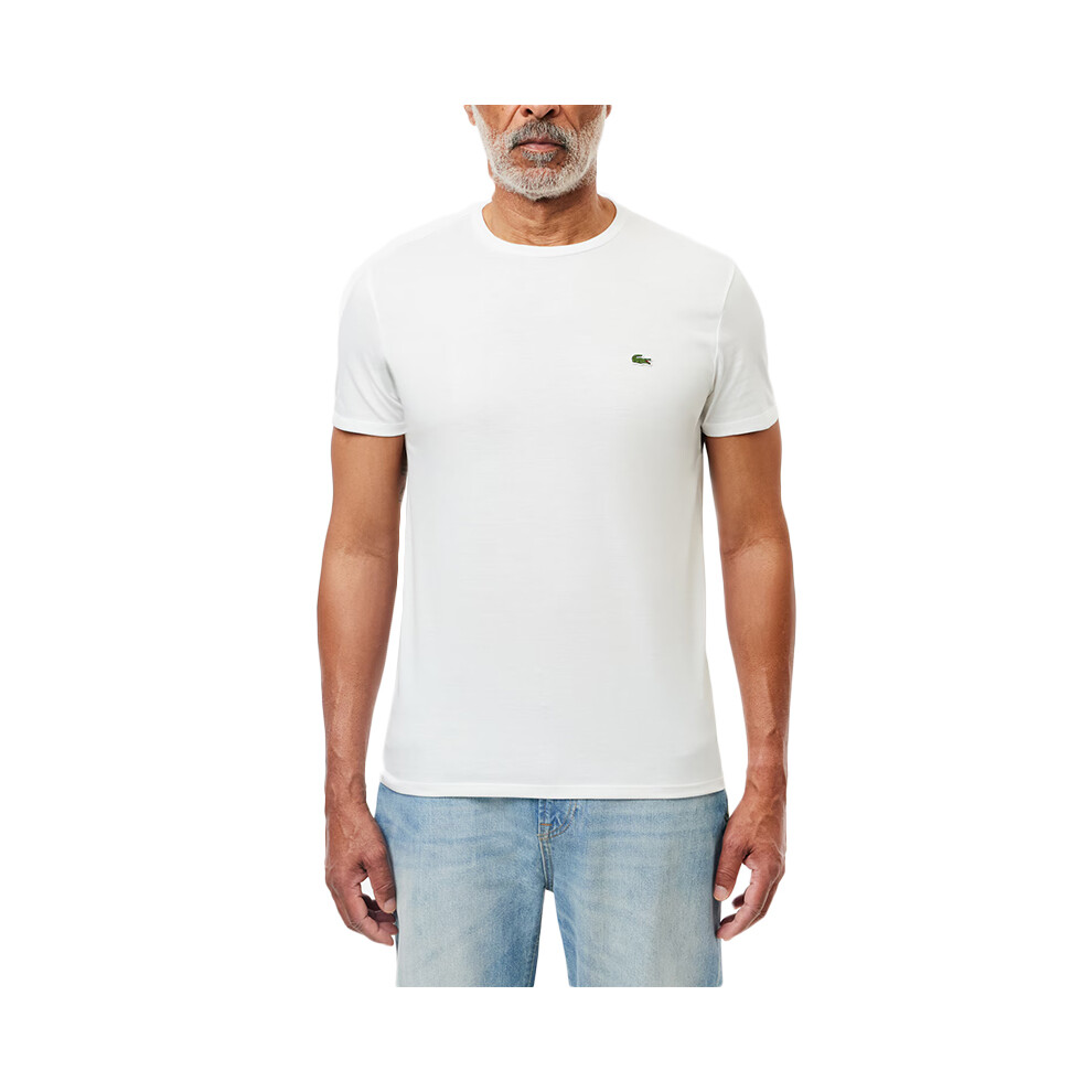 (White, S) Lacoste TH6709 Mens T Shirts