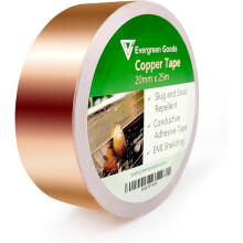 EVG Copper Slug Tape Adhesive Copper Slug Snail Repellent Slug Deterrent Barrier Tape Humane Pest Control 20mm x 25m