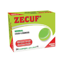 Zecuf Herbal Sugar-Free Lozenges for Soothing Cough Relief - Natural Throat Soother with Herbal Extracts - Pack of 24, Respiratory Health Support