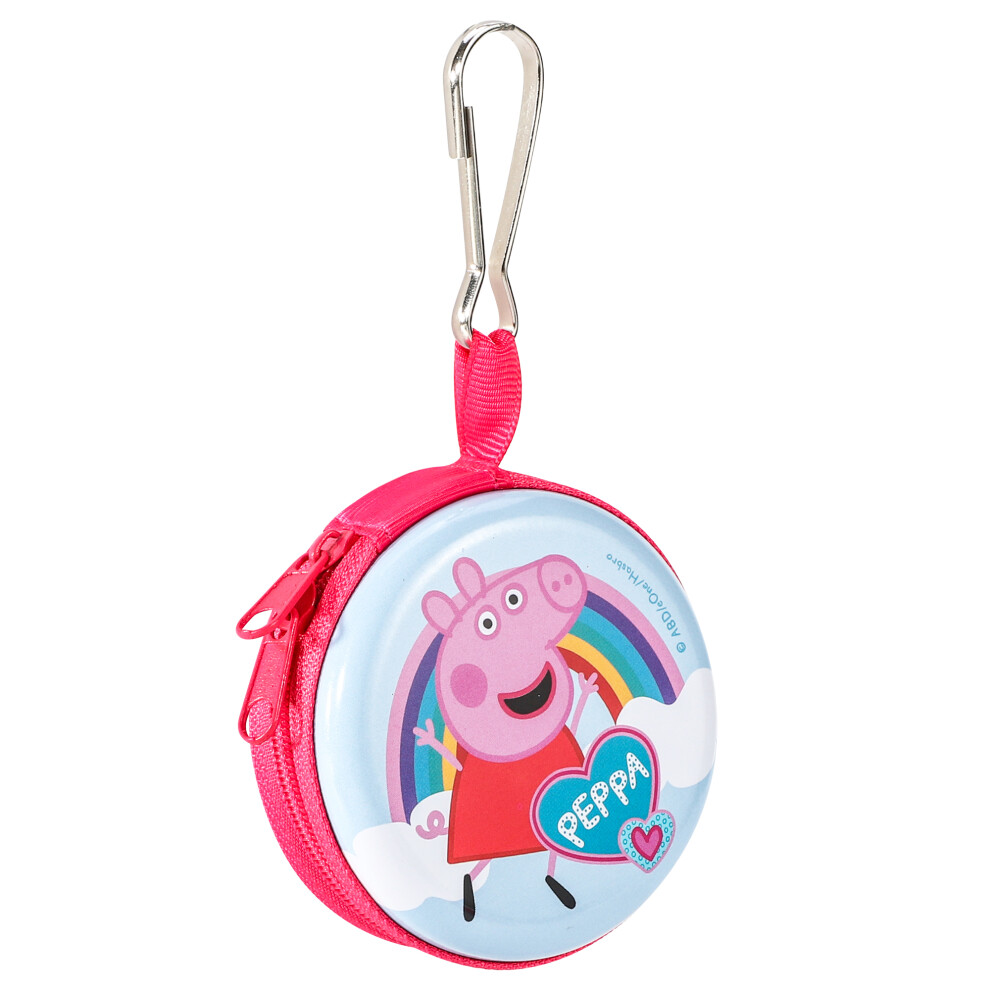 Peppa Pig Coin Purse Round Metal Wallet Children Character Girls