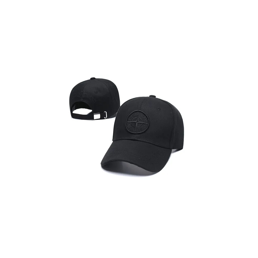 (Black) Stone island Baseball Cap One Size Good Fit Uk Unisex Hat Adjustable