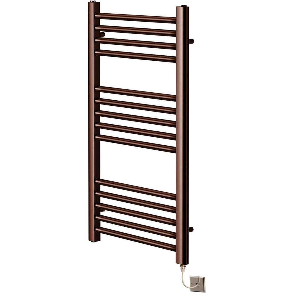 (Yes) Brushed Bronze Electric Towel Rail 500w x 800h