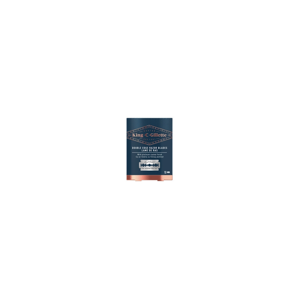 Gillette - King C. Double Edge Safety Razor Blades - For Men, 10 pc