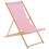 Sun Lounger Foldable Model Wooden Design Deck Chair Light Pink 1