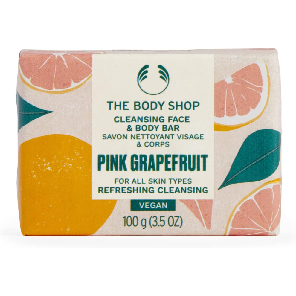 The body shop cleansing face & body bar - pink grapefruit