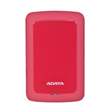 Disque dur externe portable ADATA HV300 - 1 To - USB 3.1 - AES 256 bits - Rouge