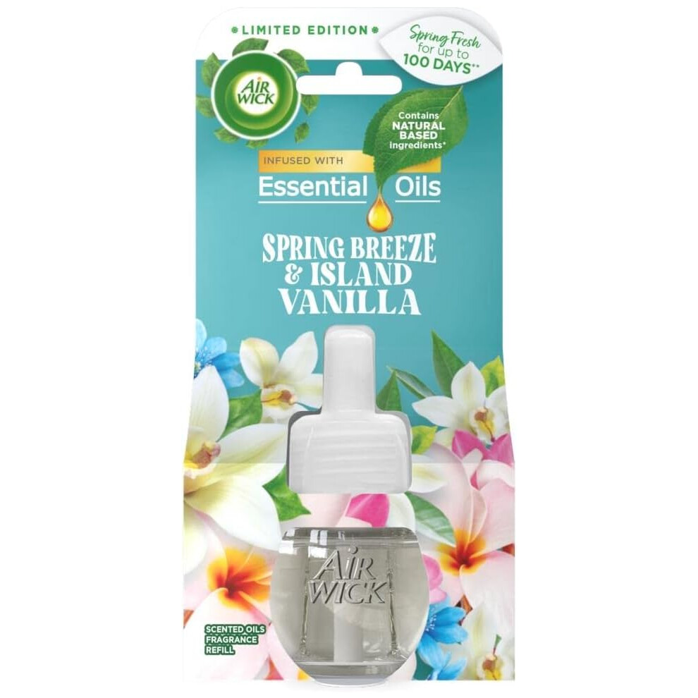 Air Wick Electrical Air Freshener Refill Spring Breeze & Island Vanilla 19ml