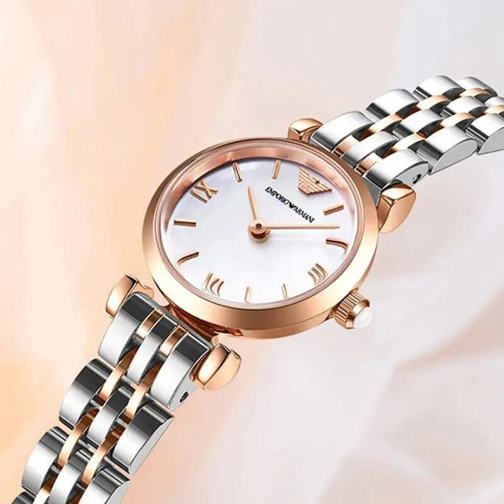 Emporio Armani Women's Watch AR1689 Steel Mother of Pearl Dial 22mm