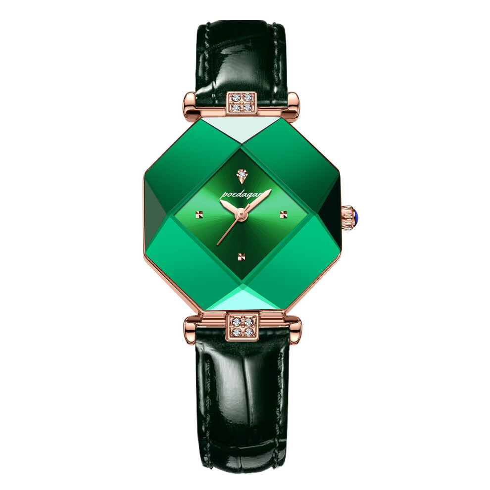 (Green Blue) Thin Ultra Women Watch Calendar Quartz Business Versatile Fashion