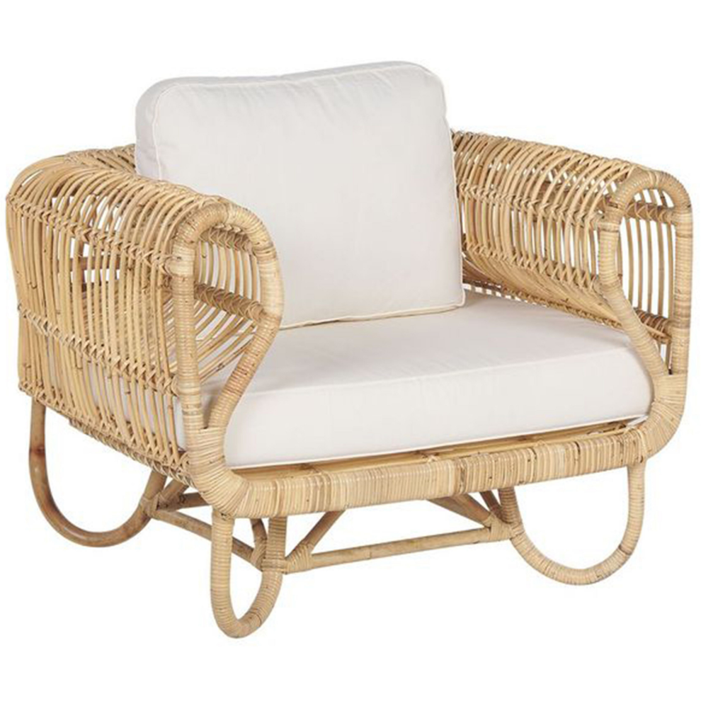 Garden Armchair DOLCEDO Rattan Natural