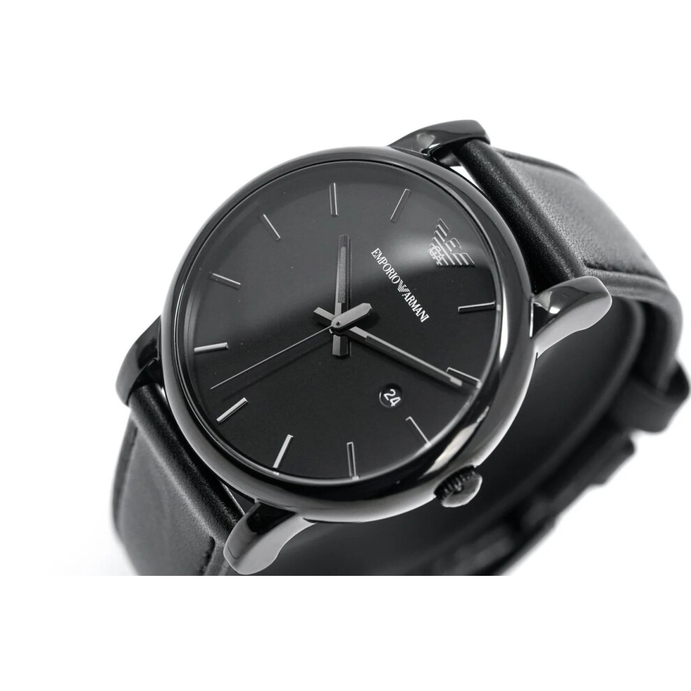 Emporio Armani Men's Classic Watch AR1732 Black Dial Black Strap