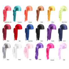 (Violet) Men Women Unisex Fashion Bandana Doo Durag Headwear Soft Silk Pirate Cap Wrap