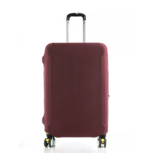 (M (22-24 inch), Burgundy) UK Travel Trolley Case Cover Protector Suitcase Luggage Storage Cover Elastic
