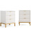 Tribesigns Tribesigns Modern Nightstand, 65.5 cm Bedside Table with 3 Drawers 8