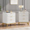 Tribesigns Tribesigns Modern Nightstand, 65.5 cm Bedside Table with 3 Drawers 4