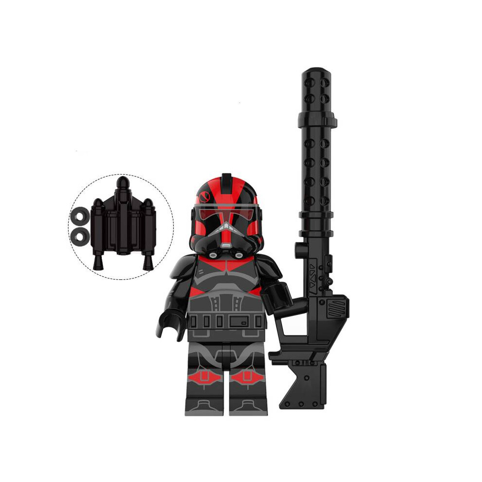 (Inferno Squad) Star Wars Building Blocks Mini Figures Clone Trooper Company Soldiers Heavy Gun