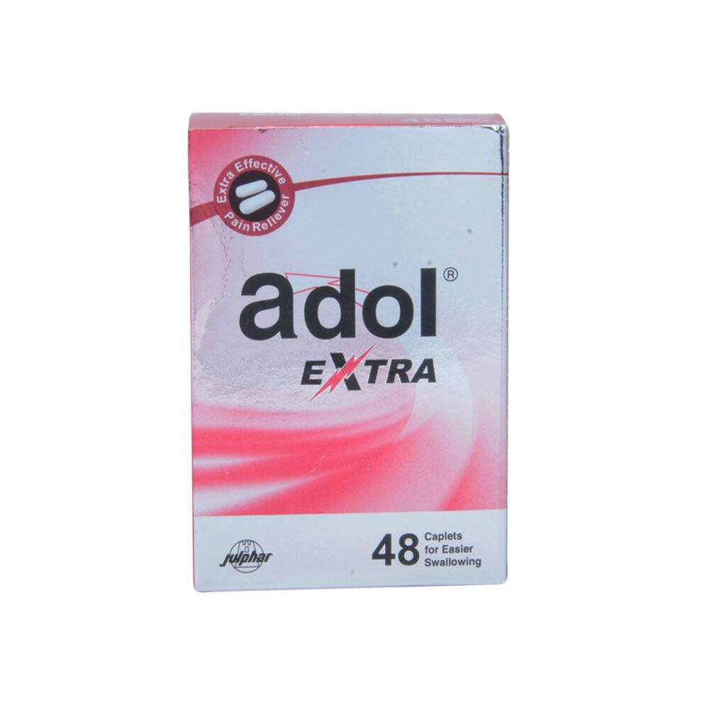 Adol Extra Caplets 48's, Relief Pain Such As Headache, Migraine, Backache, Rheumatic Aches