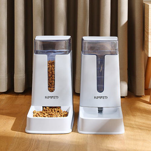 Living And Home 2Pcs Automatic Pet Feeder and Water Dispenser Set 1