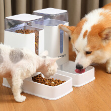 2Pcs Automatic Pet Feeder and Water Dispenser Set