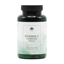 G&G Vitamins Vitamin C Complex 1000mg 120 Capsules | Food Supplement | Rosehip & Acerola | High Strength | Support Bones, Gums, Skin & Teeth