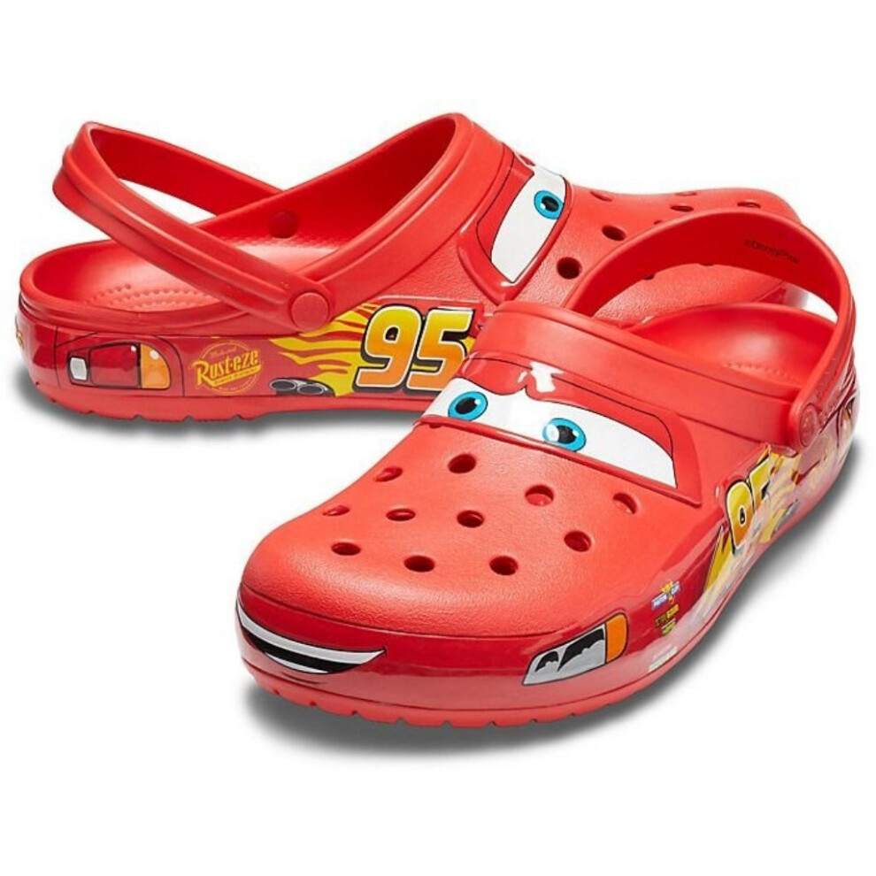 ( M4W6) Lightning McQueen Adult Kid Anti-Slip Slippers