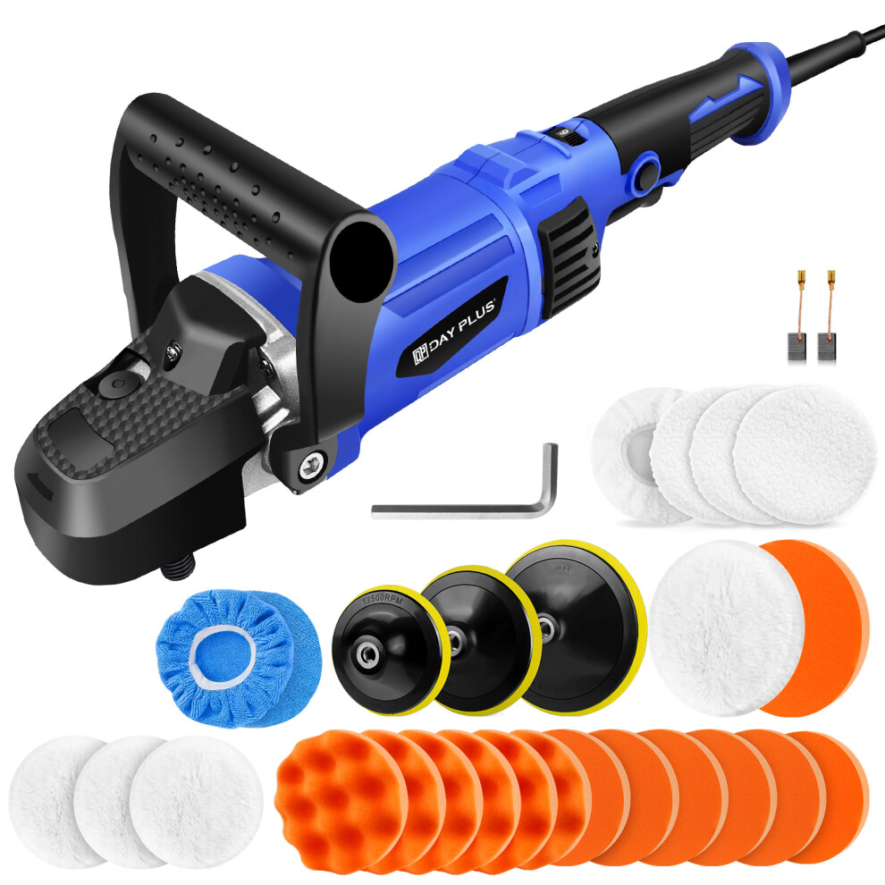 Car Polisher Buffer Sander Polishing Waxing Machine With / 5/6/7Inch Pads 782429076056