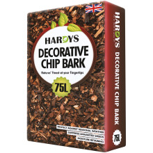 75L Decorative Wood Bark Chippings Mulch Garden Landscaping Play Area Woodchip