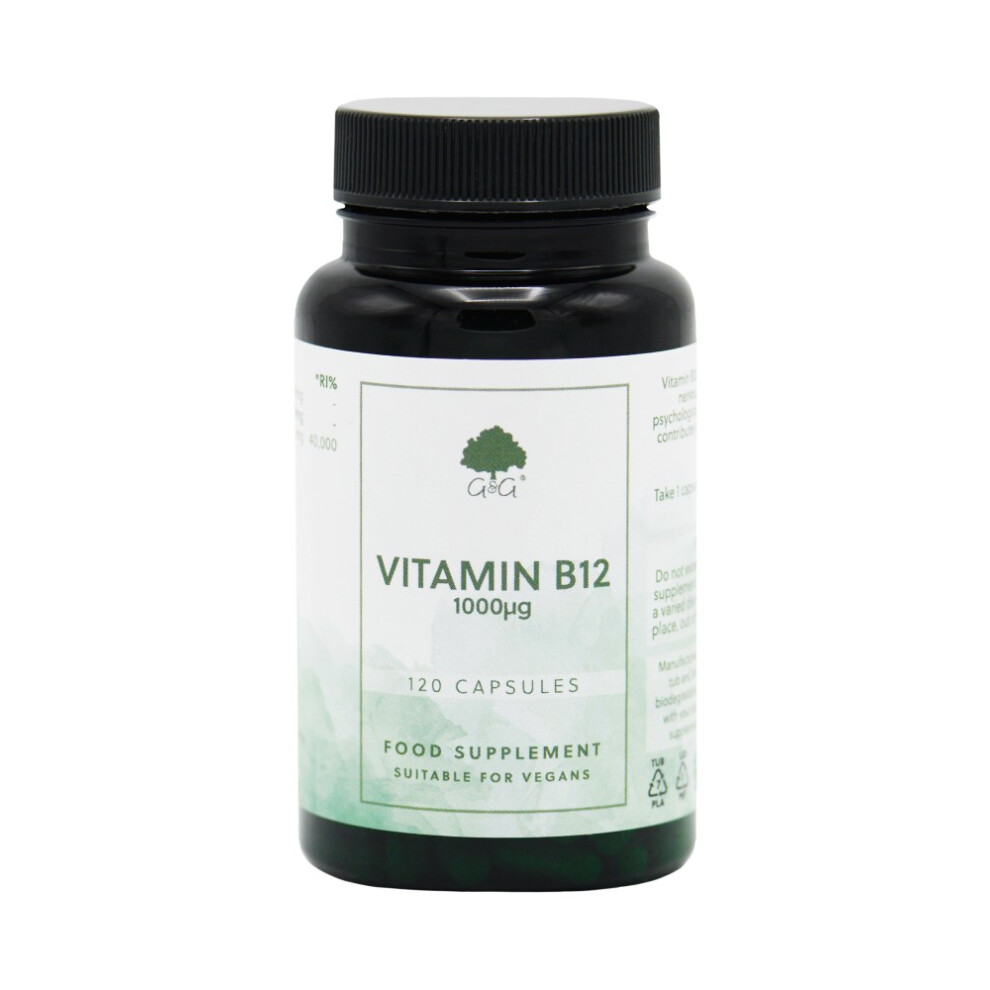 G&G Vitamins Vitamin B12 Methylcobalamin 1000âââââââÂµG 120 Capsules