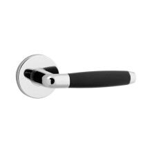 (Polished Nickel Rose ) Metal Lever Latch Door Handles Set Round Rose