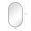 Living And Home Modern Oval Metal Wall Mirror Black 6