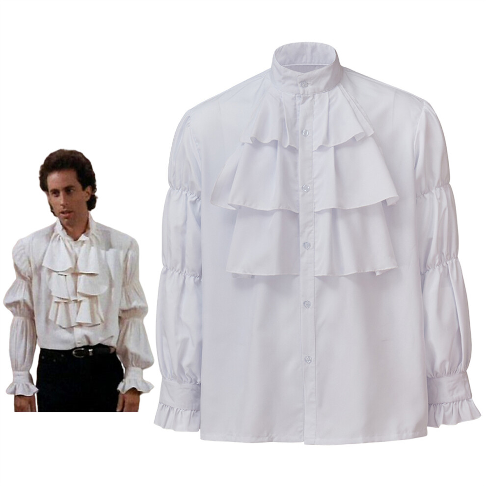 Men's (S) Seinfeld Sitcom Jerry Cosplay Puffy Shirt For