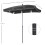 Outsunny Outsunny Aluminium Sun Umbrella Parasol Patio Rectangular 2M x 1.3M Grey 2