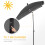 Outsunny Outsunny Aluminium Sun Umbrella Parasol Patio Rectangular 2M x 1.3M Grey 3