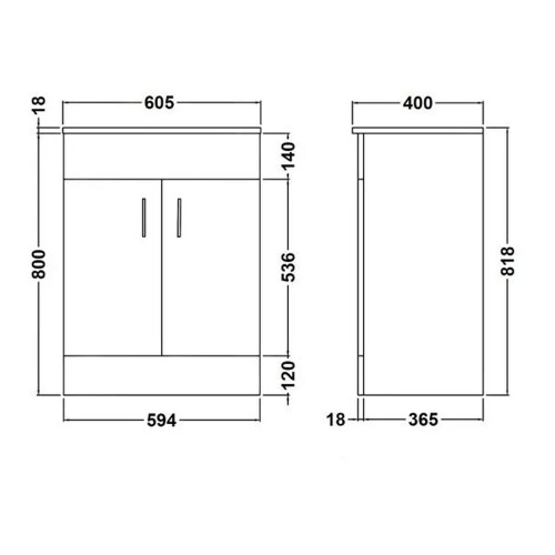 NES Home Nes Home Modern Bathroom 1100mm Floor Standing White Vanity & Ceramic Basin 1